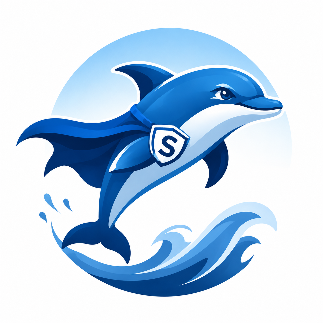 披着斗篷、佩戴盾牌的 Super Dolphin